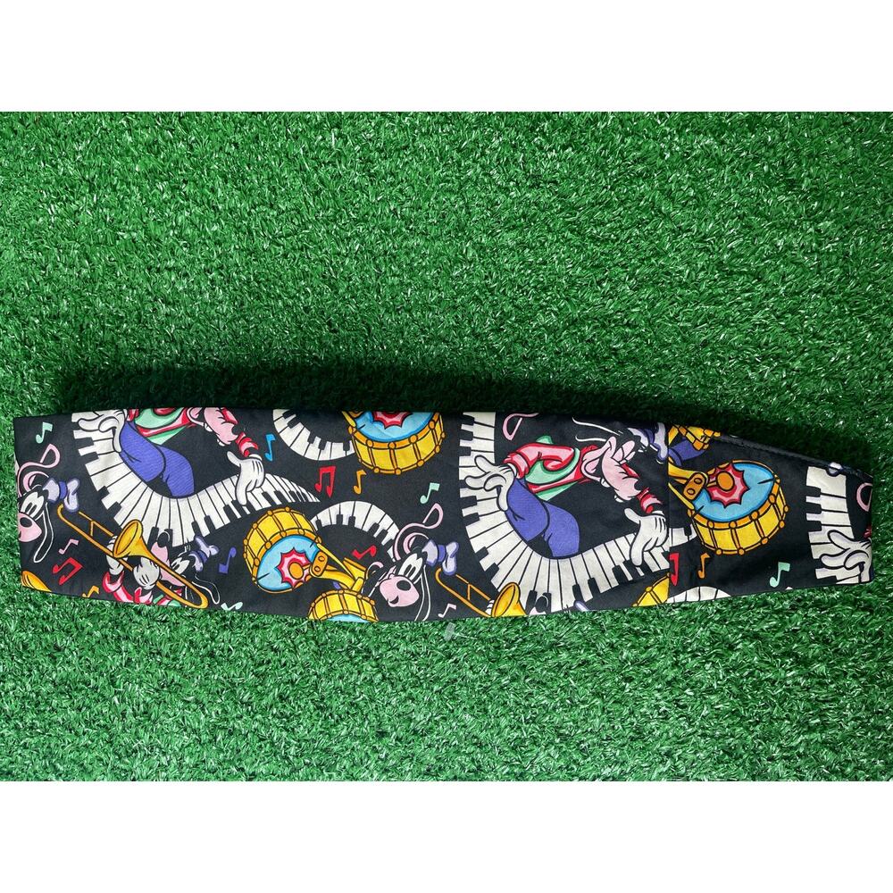 Goofey Disney Balancine 100% Silk cummerbund great graphic print musical theme
